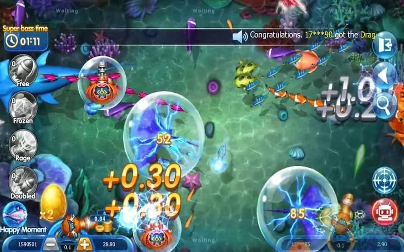 3 chế độ chính trong Ngũ long bắn cá