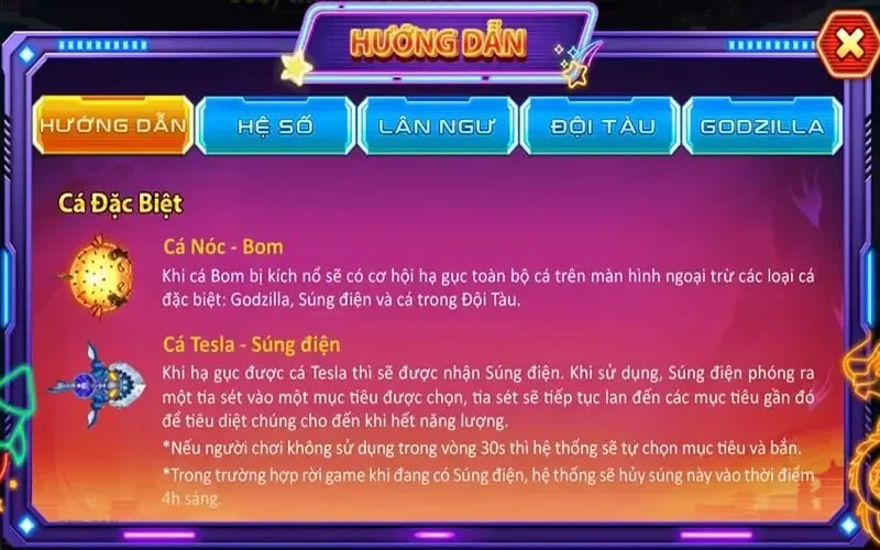 Những loại cá đặc biệt có trong game 